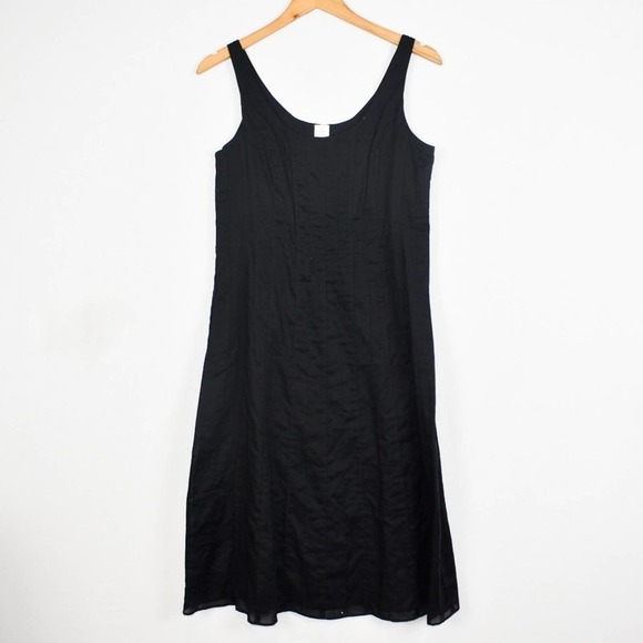 Jones New York Black Cotton Pleated Dress XS - Picture 2 of 5